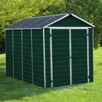 6' x 10' Palram Canopia Green Skylight Apex Plastic Shed (1.85m x 3.04m)