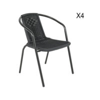 2/4 Pcs Garden Dining ChairsSet with Round Table