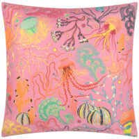 furn. Reef Printed Outdoor Cushion Cover - Pink - Size 45 cm x 45 cm