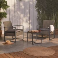 2 Seater Outdoor Rattan Garden Bistro Set