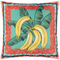 furn. Anemone Bananas Printed Outdoor Cushion Cover - Multicolour - Size 45 cm x 45 cm