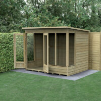 8' x 6' Forest 4Life 25yr Guarantee Double Door Pent Summer House (2.52m x 2.05m)