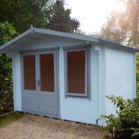 Berryfield 7' x 10' 9" Apex Log Cabin - Premium 19mm Cladding Log Clad