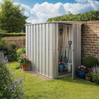 5' x 4' Yardmaster Pent Metal Shed (1.58m x 1.20m)