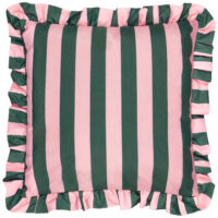 furn. Palm Royale Stripe Ruffle Printed Outdoor Cushion Cover - Multicolour - Size 50 cm x 50 cm