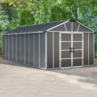 11' x 21.3' Palram Canopia Yukon Premium Dark Grey Plastic Shed (3.32m x 6.43m)