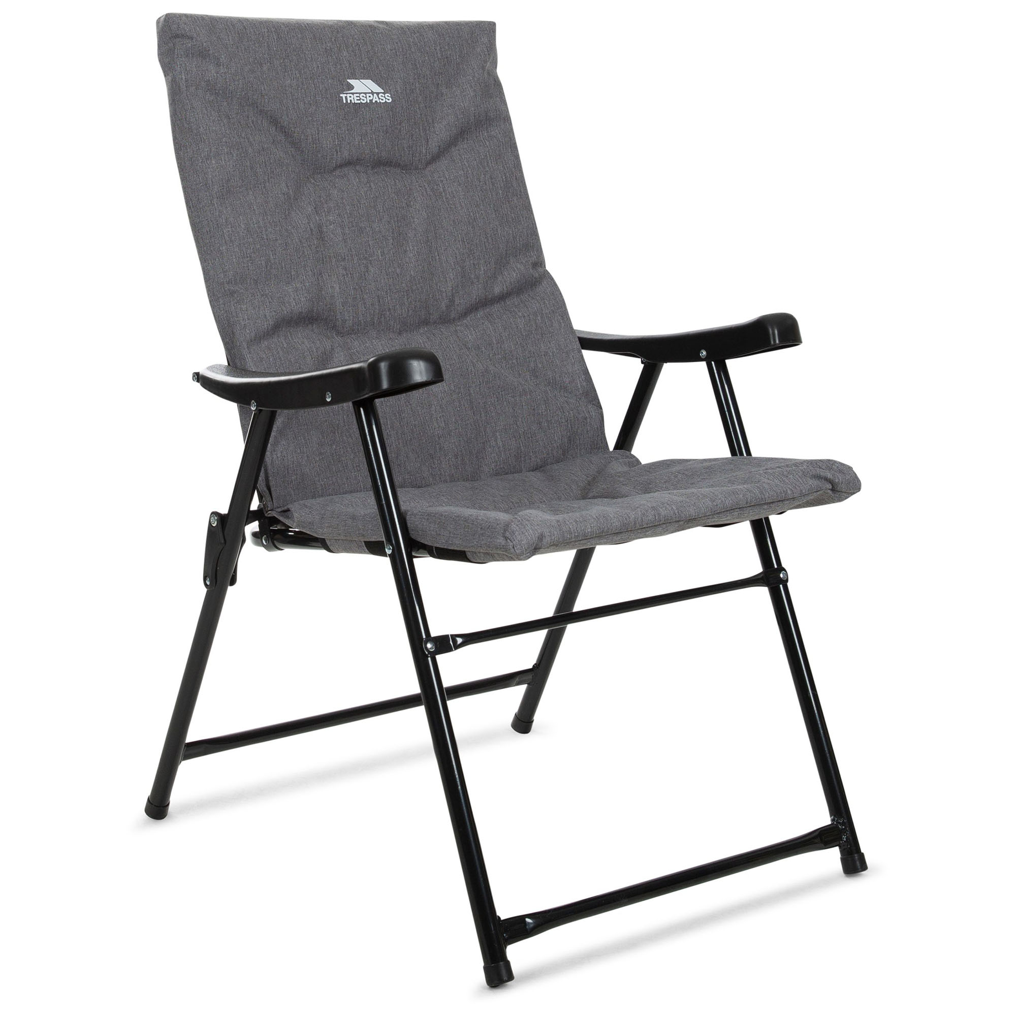 Trespass Paddy Folding Padded Deck Chair (Grey Marl) - One Size
