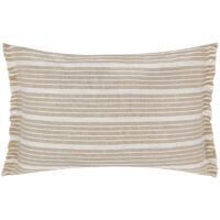 Yard Tide Textured Stripe Outdoor Filled Cushion - Natural Cotton - Size 40 cm x 60 cm