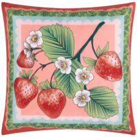 furn. Anemone Strawberries Floral Outdoor Cushion Cover - Multicolour - Size 45 cm x 45 cm