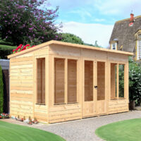 Shire Alora 5' 9" x 11' 9" Pent Summerhouse - Premium Dip Treated Overlap