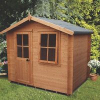 Avesbury 6' x 6' 10" Apex Log Cabin - Premium 19mm Cladding Log Clad