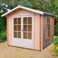 Barnsdale 7' x 7' 10" Apex Log Cabin - Premium 19mm Cladding Log Clad