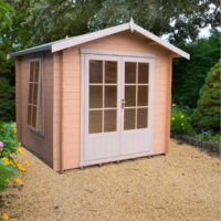 Shire Barnsdale 9' 9" x 9' 9" Apex Log Cabin - Premium 19mm Cladding Log Clad