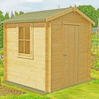 Danbury 6' x 6' 10" Apex Log Cabin - Premium 19mm Cladding Log Clad