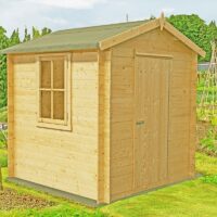 Danbury 7' x 7' 10" Apex Log Cabin - Premium 19mm Cladding Log Clad