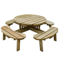 Forest 72x207x207cm Circular Picnic Table