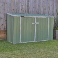 Absco 2' 6" x 7' 4" Pent Bike Store Steel Green - Premium