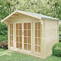 Epping 7' x 11' 9" Apex Log Cabin - Premium 28mm Cladding Tongue & Groove
