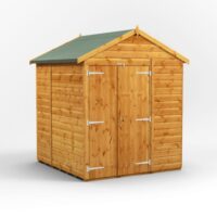 6 x 6 Power Windowless Apex Double Door