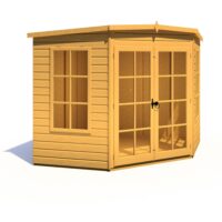 Hampton 7' 1" x 7' 4" Flat Summerhouse - Premium Dip Treated Shiplap