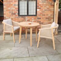 Royalcraft Roma 2 Seater Bistro Table & Chairs Natural