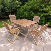 Royalcraft London 4 Seater Dining Set Natural