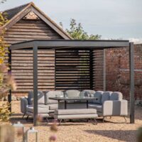 Gallery Direct Messina Pergola Louvre Screen Black