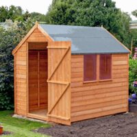 Cambridge 5' 1" x 6' 8" Apex Shed - Budget Dip Treated Overlap