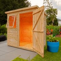 Hampshire 3' 8" x 5' 11" Pent Shed - Premium Dip Treated Shiplap