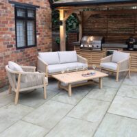 Royalcraft Roma 4 Seater Double Lounge Set Natural