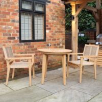 Royalcraft Roma 2 Seater Bistro Table & Chairs Natural