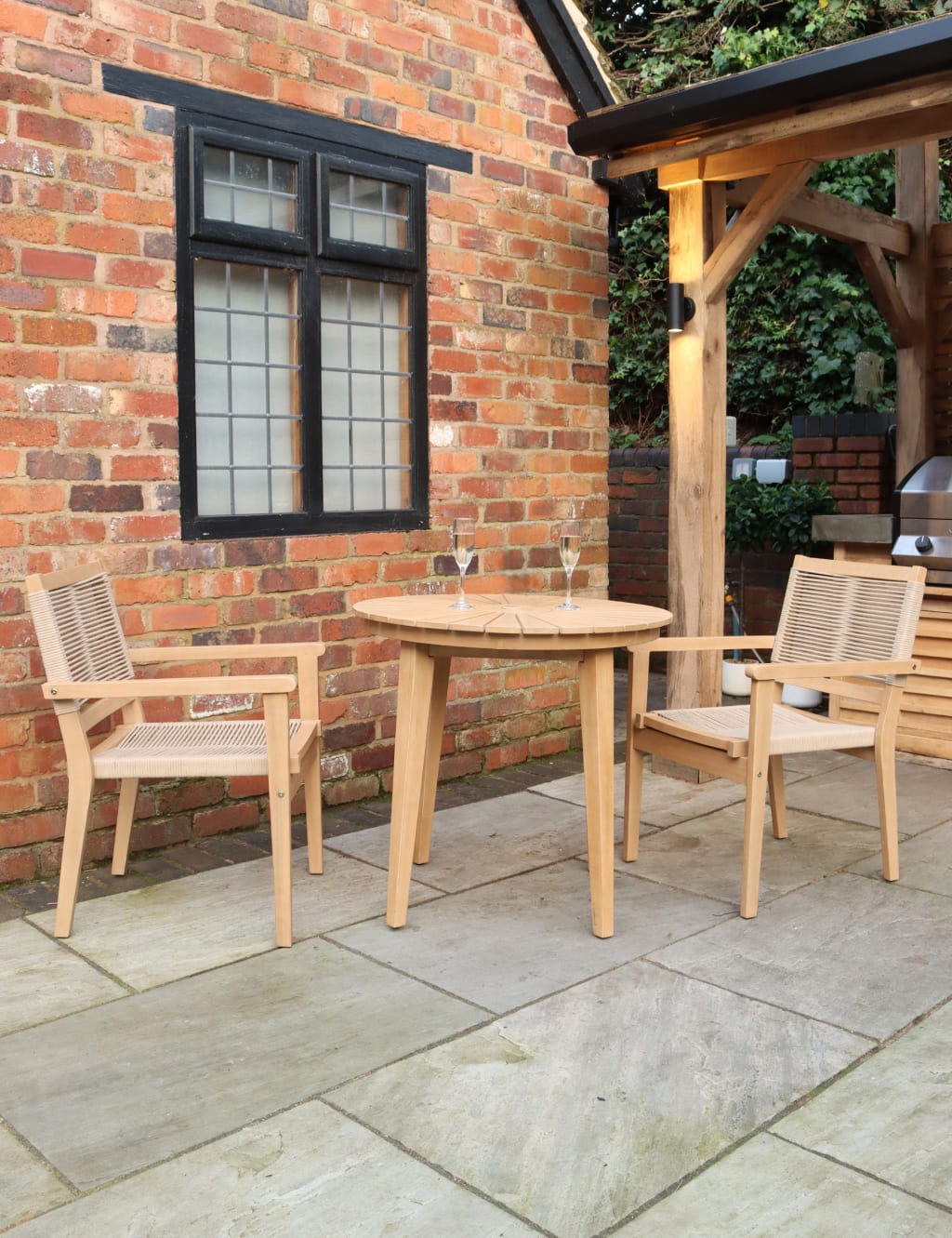 Royalcraft Roma 2 Seater Bistro Table & Chairs Natural