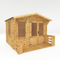 Mercia 11' 2" x 12' Apex Log Cabin - Premium 19mm Cladding Log Clad