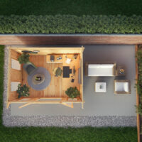 Mercia Studio 10' 11" x 13' 2" Pent Log Cabin - Premium 28mm Cladding Loglap