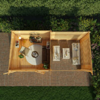 Mercia Elite 10' 11" x 19' 4" Pent Log Cabin Slatted - Premium 28mm Cladding Loglap