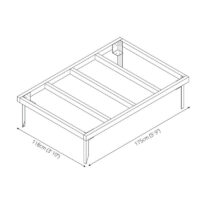 Mercia 3' 10" x 5' 8" Building Base - Classic Pressure Treated