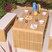 Rowlinson Kyoto 4 Seat Dining Set With Cushions