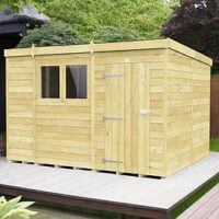 Diy Sheds 10 X 8 Pent Shed Shiplap Pressure Treated