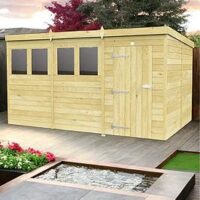 Diy Sheds 12 X 8 Pent Shed Shiplap Pressure Treated