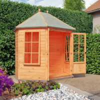 Shire Windermere 5' 10" x 8' 6" Hexagonal Hip Summerhouse - Premium Dip Treated Shiplap