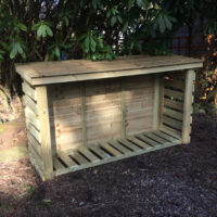 Blackfriars Small Wooden Garden Log Store In Natural