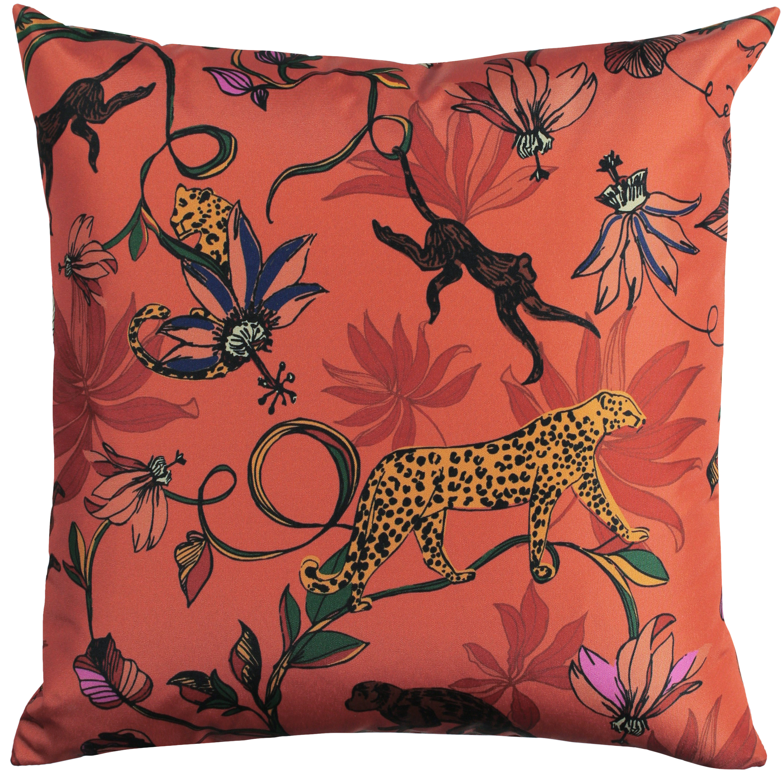 furn. Wildlife Outdoor Cushion Cover - Orange - One Size