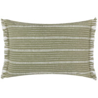 Yard Tide Textured Stripe Outdoor Filled Cushion - Green Cotton - Size 40 cm x 60 cm
