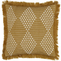furn. Kadie Outdoor/Indoor Woven Filled Cushion - Gold - One Size