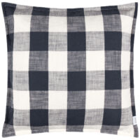 Yard Chesil Check 100% Cotton Outdoor Cushion Cover - Navy - Size 50 cm x 50 cm