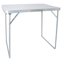 80cm x 60cm Folding Metal Camping Table - White