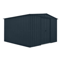10' x 10' Globel Anthracite Grey Apex Metal Shed (3.08m x 3.10m)
