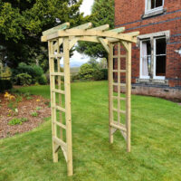 Finsbury Large Wooden Garden Arch In Natural