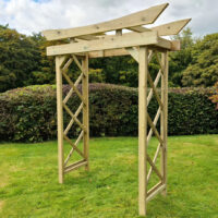 Goldhawk Large Wooden Garden Arch In Natural