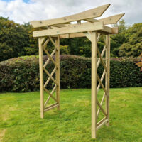 Goldhawk Small Wooden Garden Arch In Natural